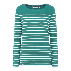 Lazy Jacks Womens/Ladies Striped Breton Top / Emerald